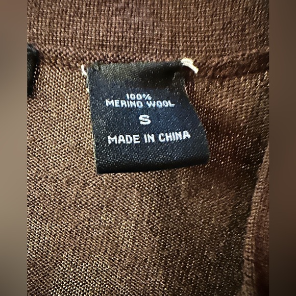 MODA INTERNATIONAL SWEATER/CARDIGAN- BROWN- SIZE S - Picture 6 of 6